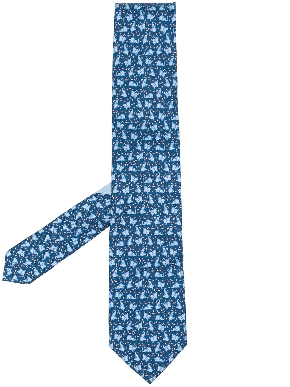 

Ferragamo elephant silk-jacquard tie - Blue
