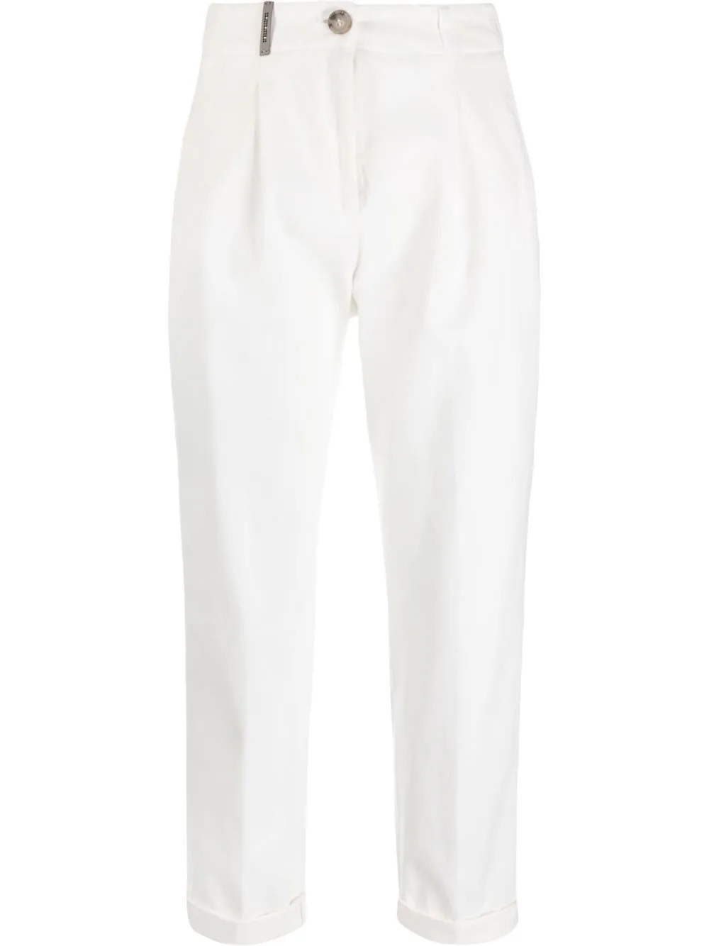 

Peserico tapered cropped trousers - White