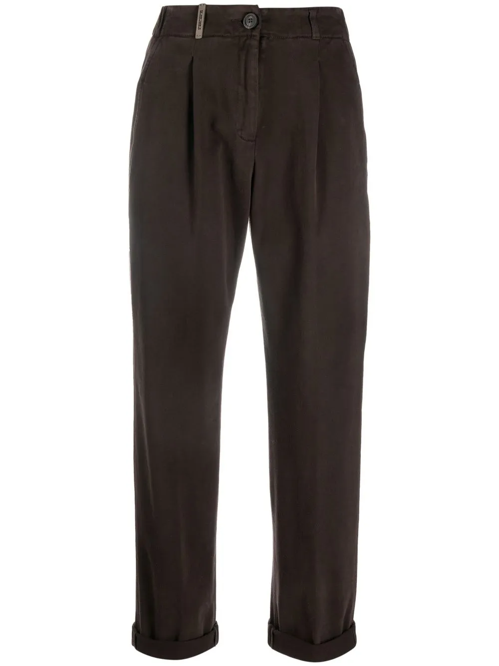 

Peserico tapered cropped trousers - Brown