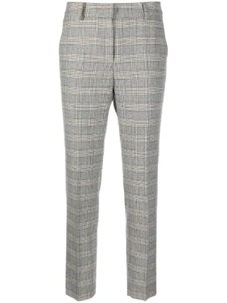 Peserico Prince Of Wales Check Trousers - Farfetch