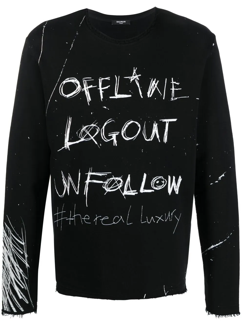 

Balmain sudadera con eslogan estampado - Negro