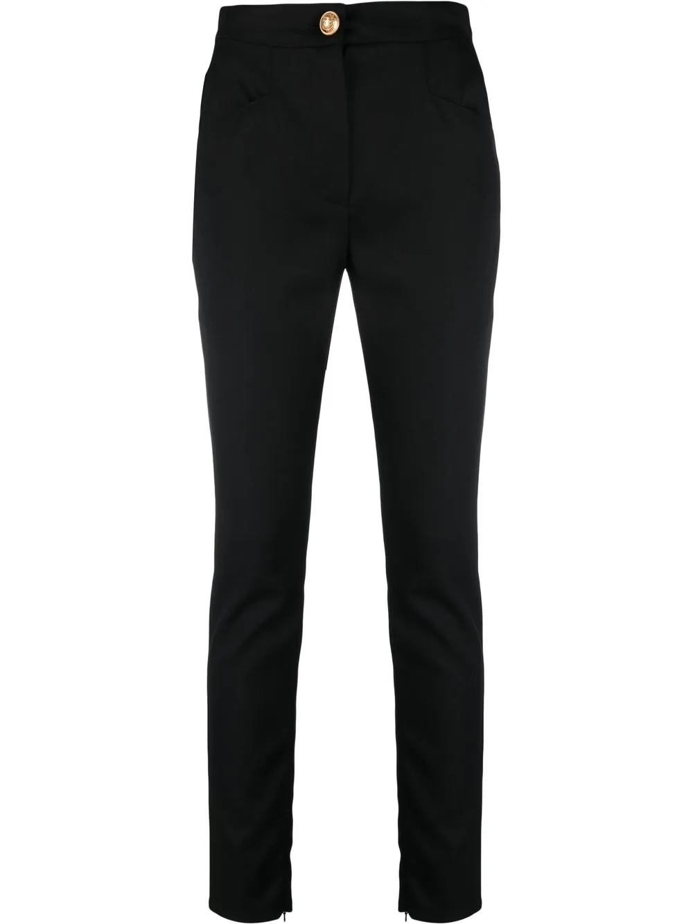 

Balmain pantalones con tiro alto - Negro