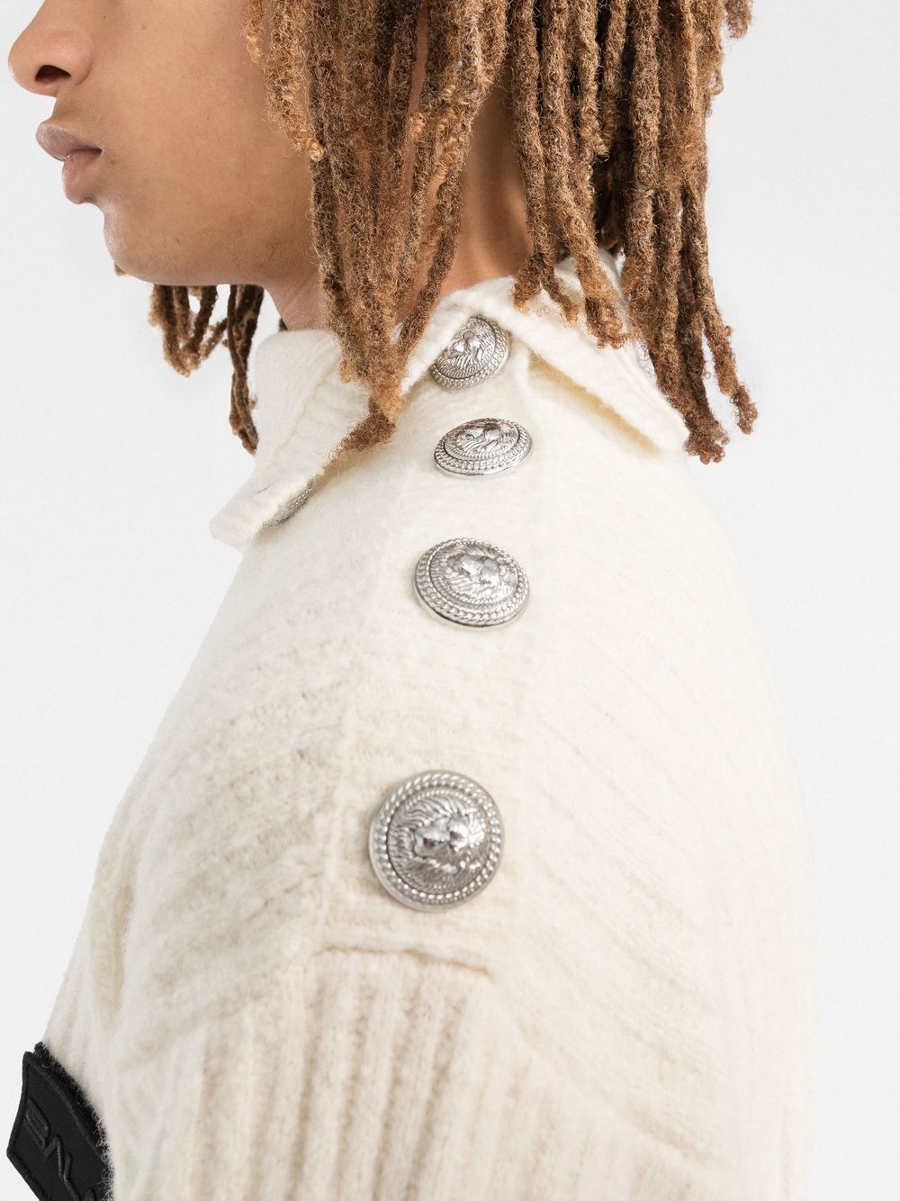 Affordable Balmain button-embossed knitted jumper Men