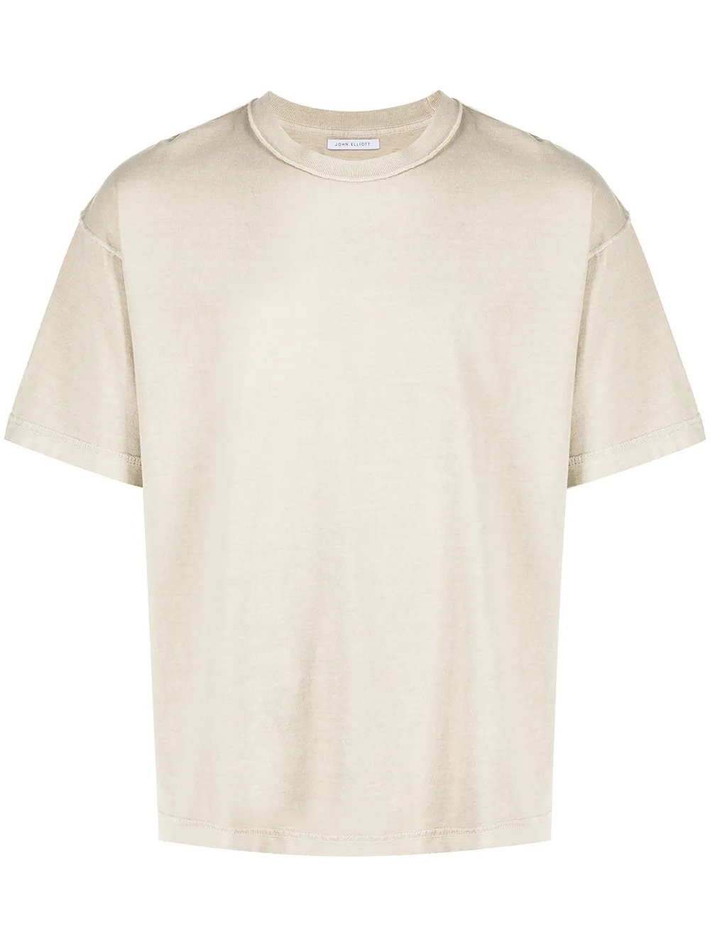 

John Elliott reverse cropped cotton T-shirt - Neutrals