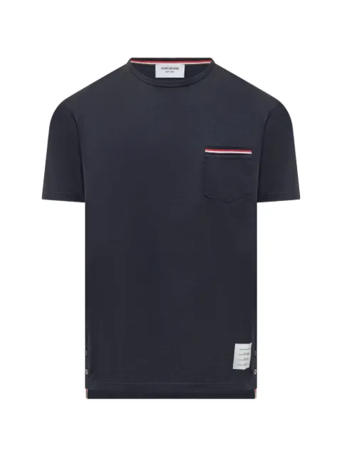 Thom Browne t-shirt à rayure tricolore et poche
