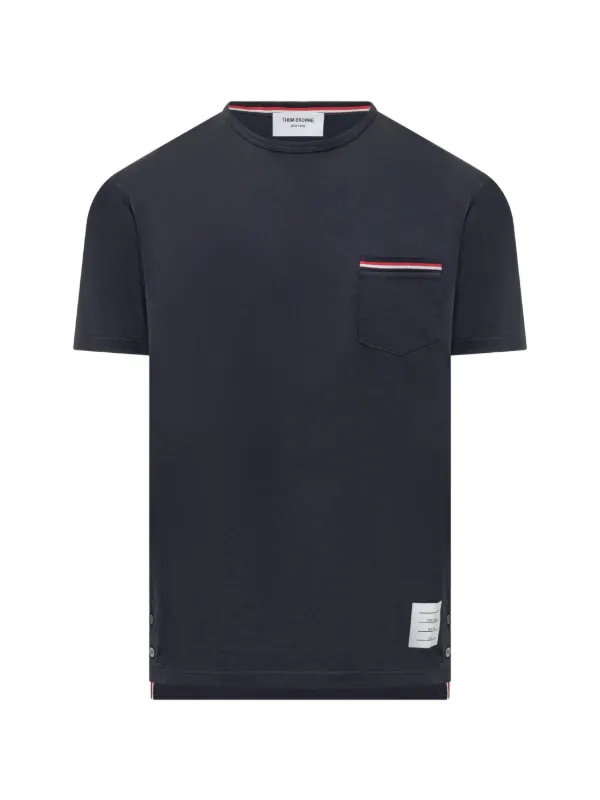Thom Browne RWBストライプ ポケット Tシャツ | ブルー | FARFETCH JP