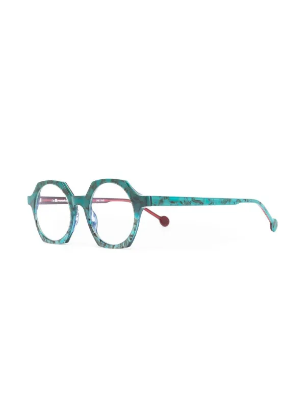 L.A. EYEWORKS Quinto ジオメトリック眼鏡フレーム | グリーン