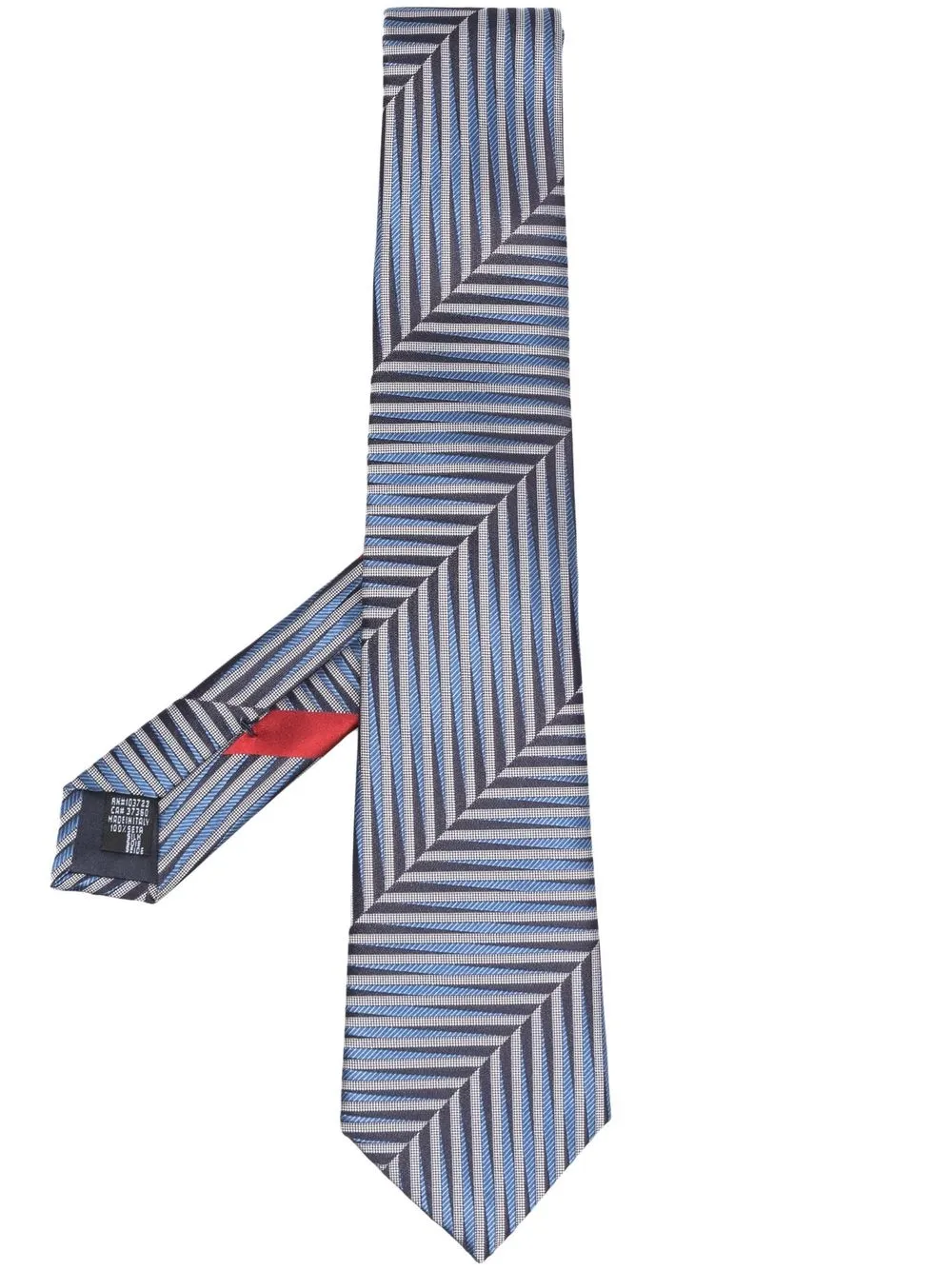 

Giorgio Armani silk geometric-stripe tie - Blue