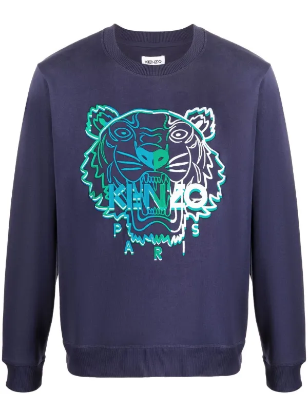 Kenzo Head-embroidered Sweatshirt - Farfetch