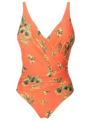 Louis Vuitton Monogram Flower Tile One-Piece Swimsuit Blue. Size 36