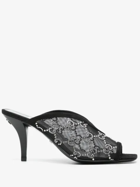 Gucci mules con detalles de cristal y tacón de 90mm