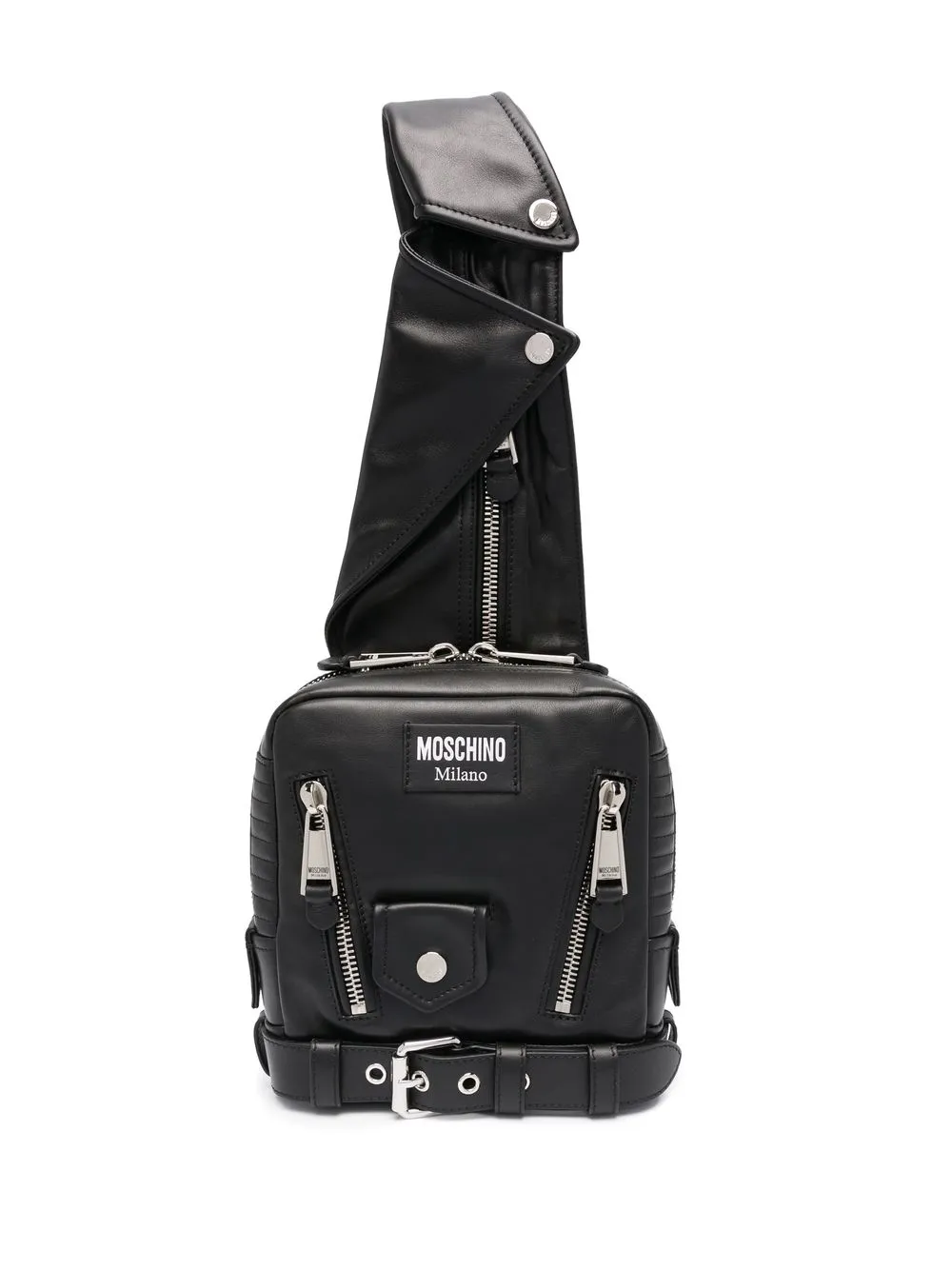 

Moschino bolsa de hombro con logo estampado - Negro