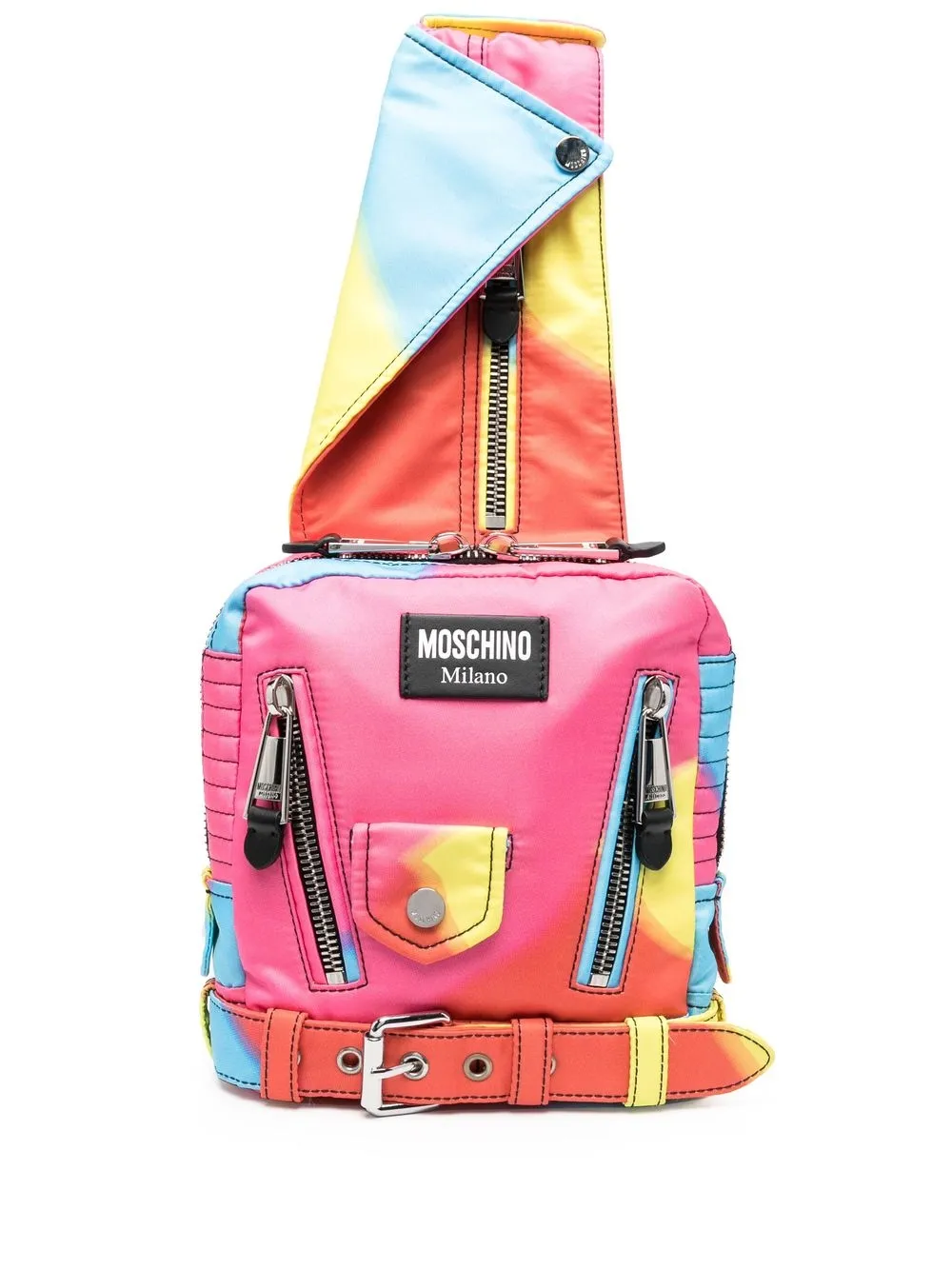 

Moschino mochila con motivo tie-dye - Rosado