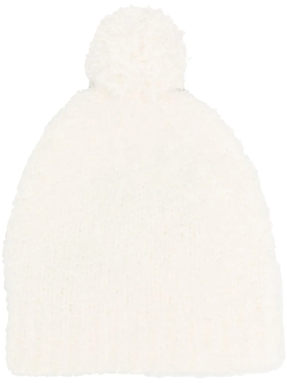 Jil Sander Pompom-detail Knitted Beanie In Neutrals
