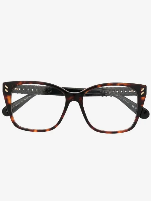 Stella McCartney Eyewear 스텔라 매카트니 아이웨어 우븐 스퀘어 프레임 안경