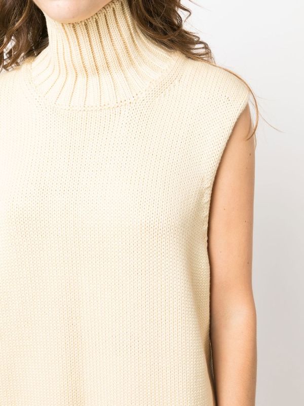 chunky knit sleeveless jumper