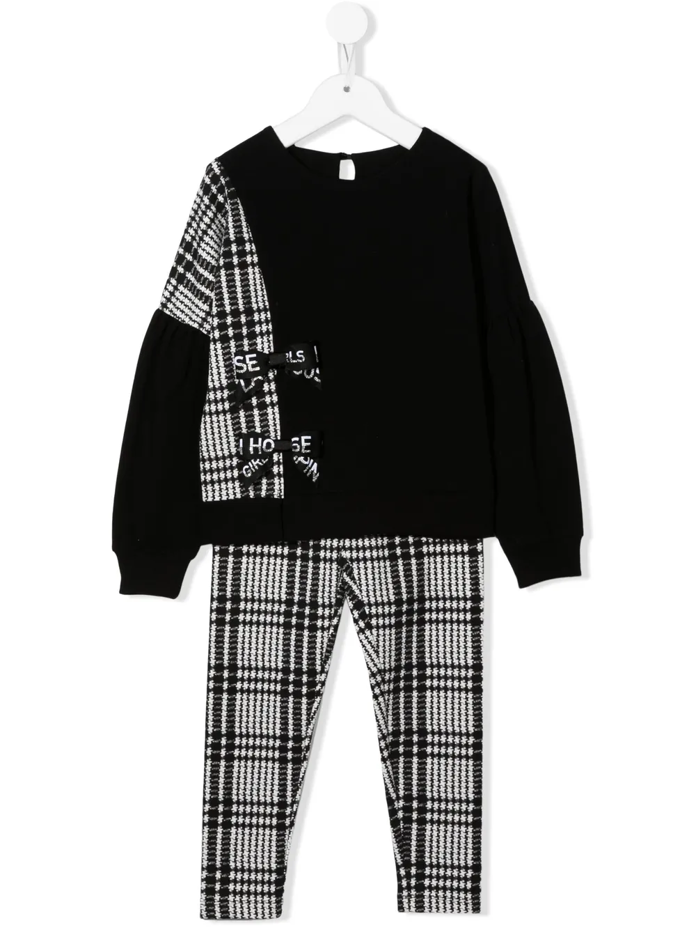 

Lapin House TEEN houndstooth two-piece set - Black