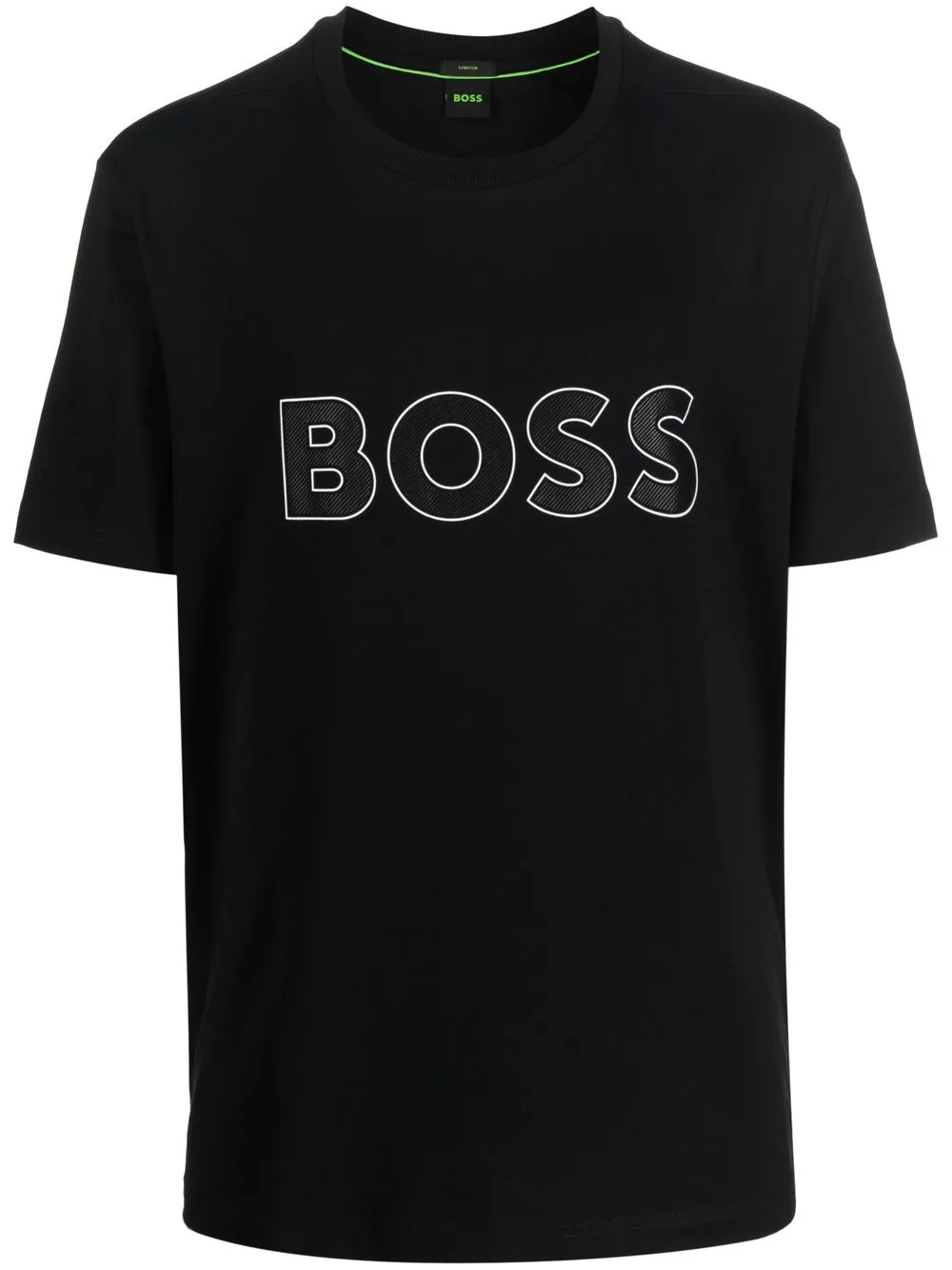 

BOSS playera manga corta con logo estampado - Negro