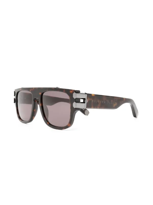 Philipp Plein Eyewear tortoiseshell-effect Tinted Sunglasses 