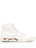 Kenzo tiger-print lace-up sneakers - White