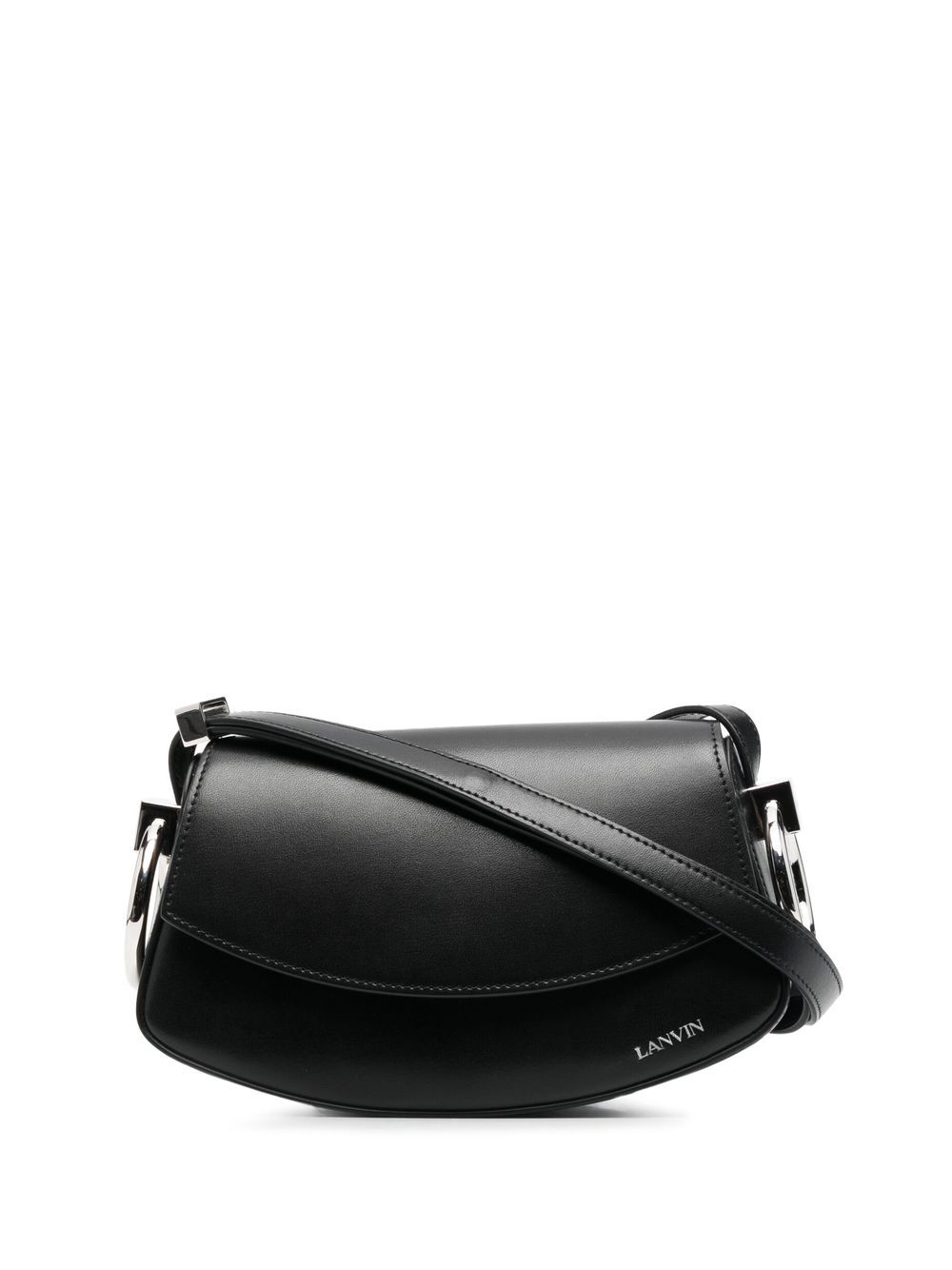 

Lanvin curved leather crossbody bag - Black