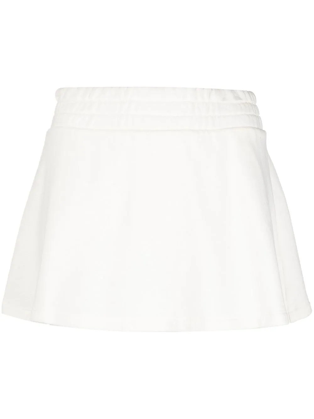 

Reina Olga logo-print cotton mini skirt - White