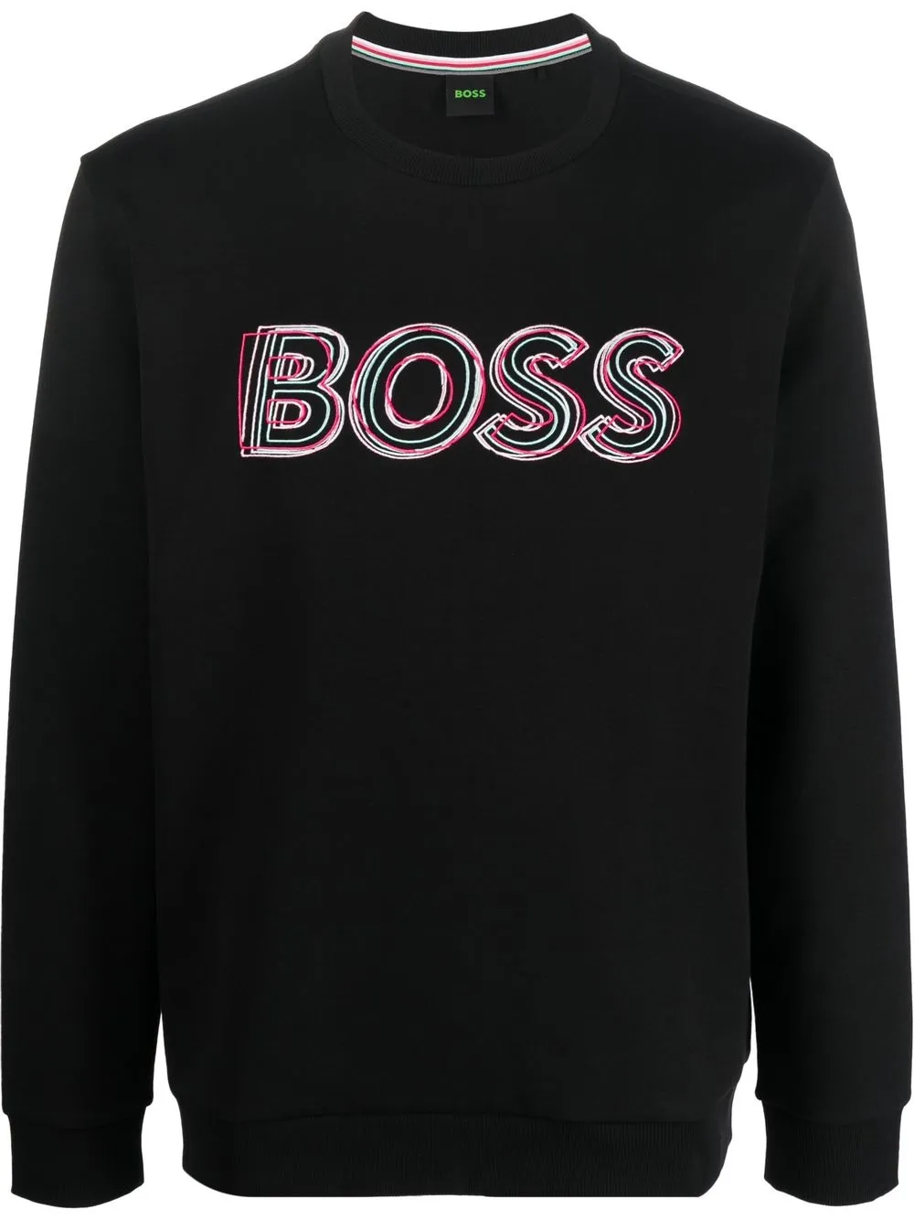 

BOSS sudadera con logo estampado - Negro