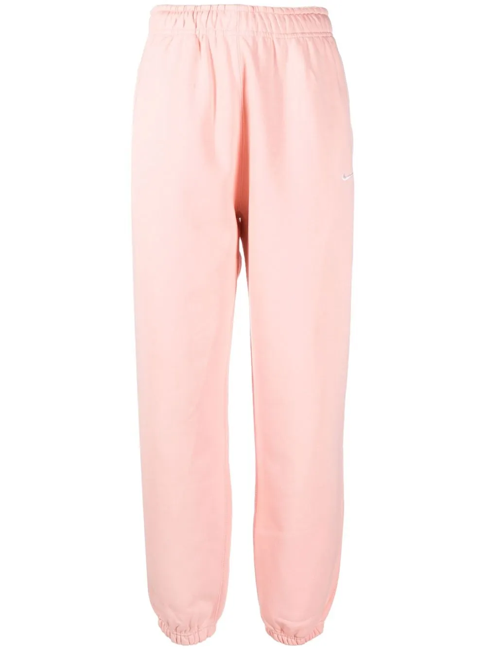 

Nike embroidered-swoosh detail trousers - Pink