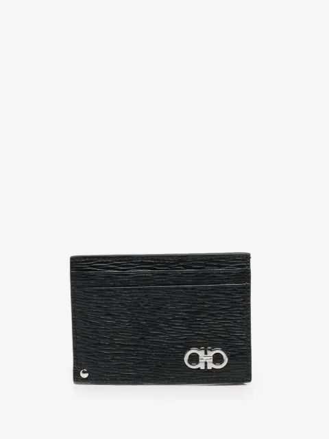 Ferragamo Gancini card holder with pull-out ID window