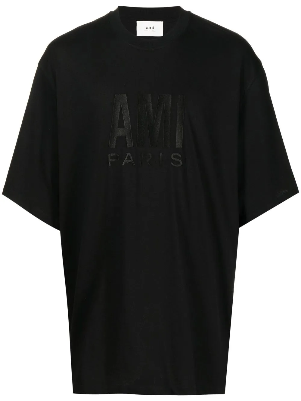 

AMI Paris playera con logo bordado - Negro