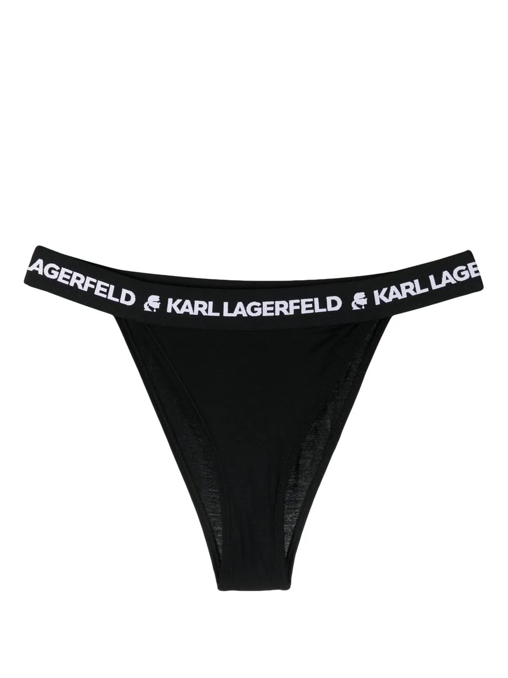 

Karl Lagerfeld logo-print Brazilian briefs - Black