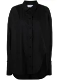 The Attico Diana asymmetric button-up shirt - Black