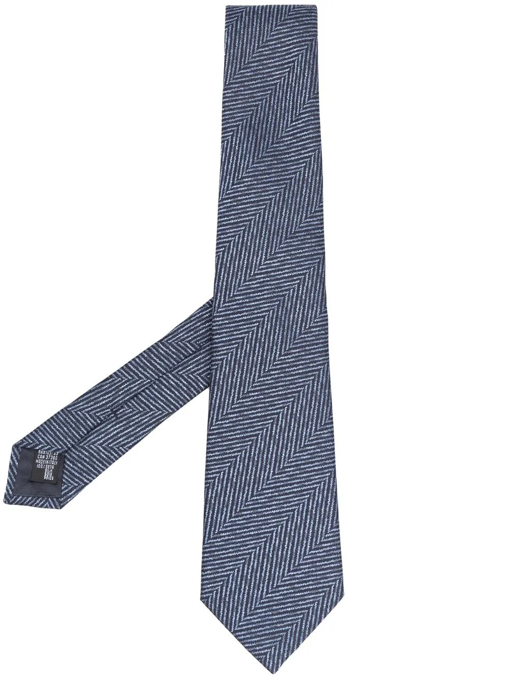 

Giorgio Armani corbata con bordado en zigzag - Azul