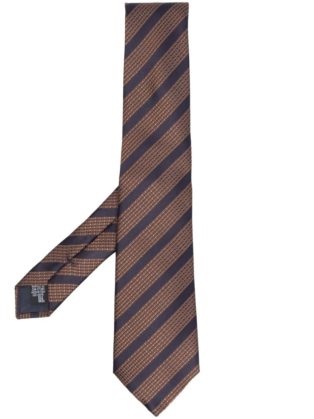 

Giorgio Armani silk diagonal-stripe tie - Brown