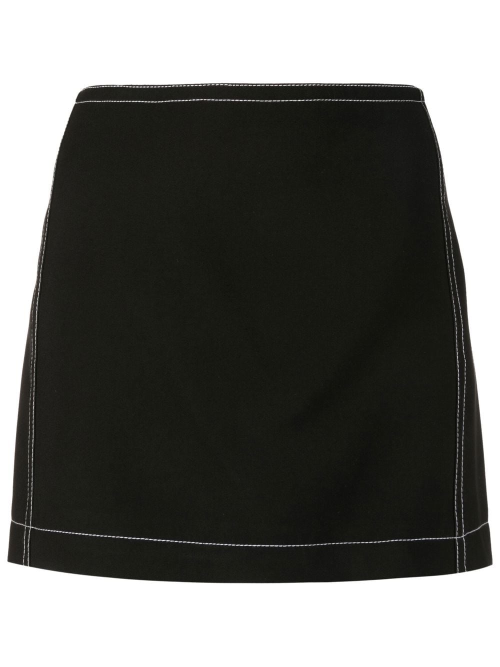Reinaldo Lourenço Contrast-stitching Mini Skirt In Black