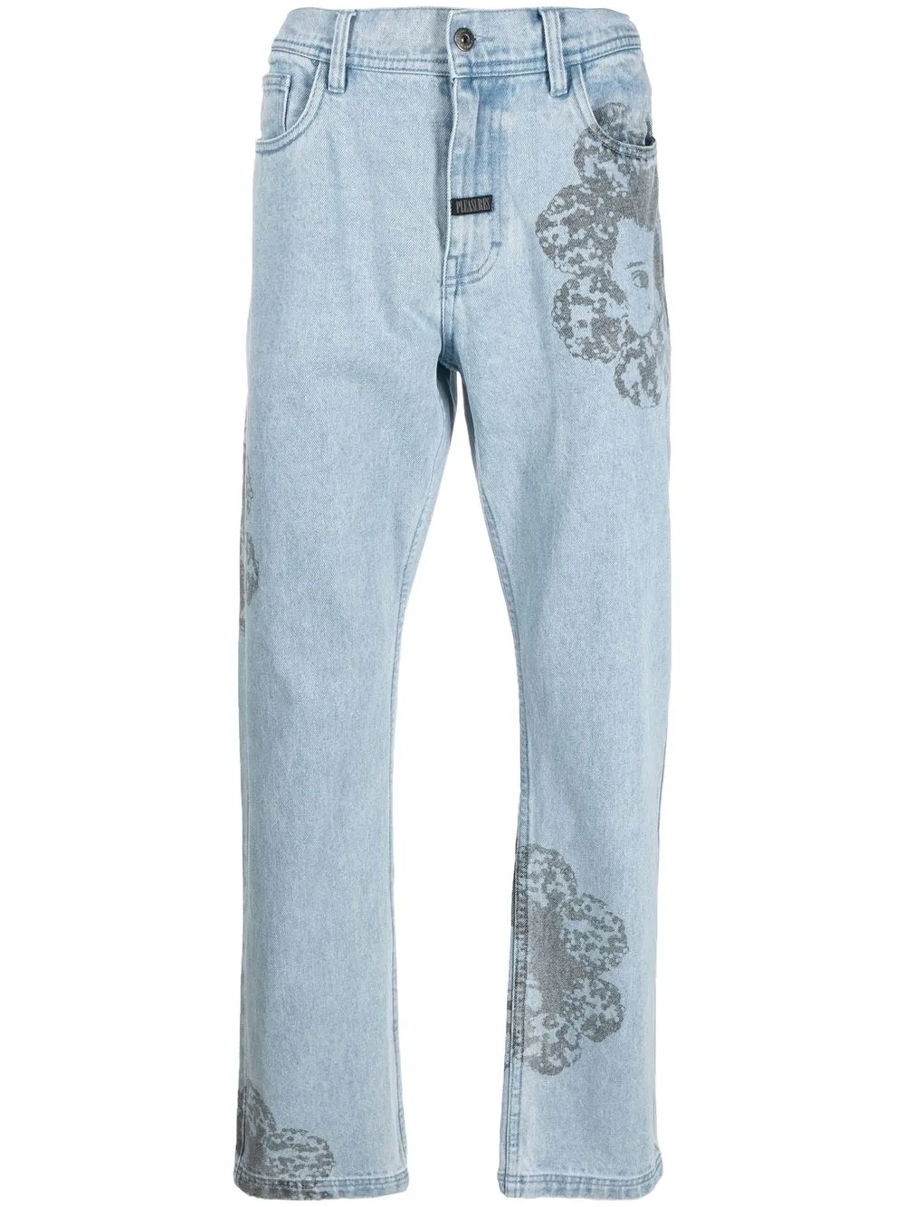 

Pleasures Special printed straight-leg jeans - Blue