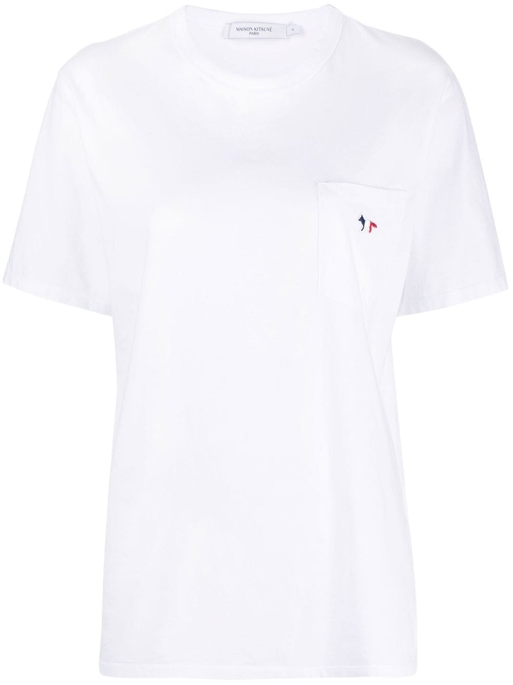 

Maison Kitsuné Fox-patch cotton T-shirt - White