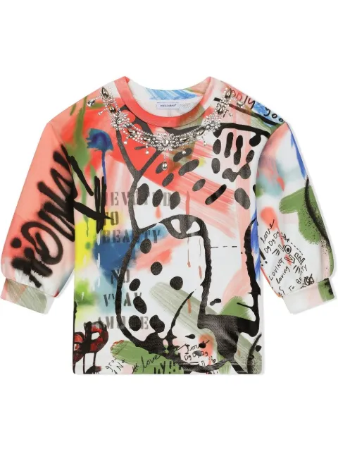Dolce & Gabbana Kids graffiti-print  short-sleeve T-shirt