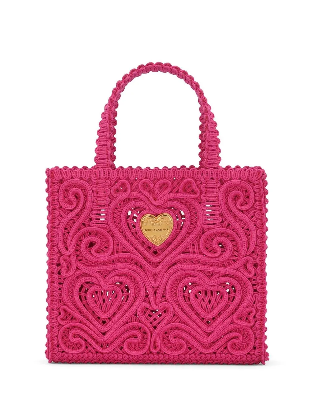 

Dolce & Gabbana bolsa de hombro con encaje cordonetto - Rosado