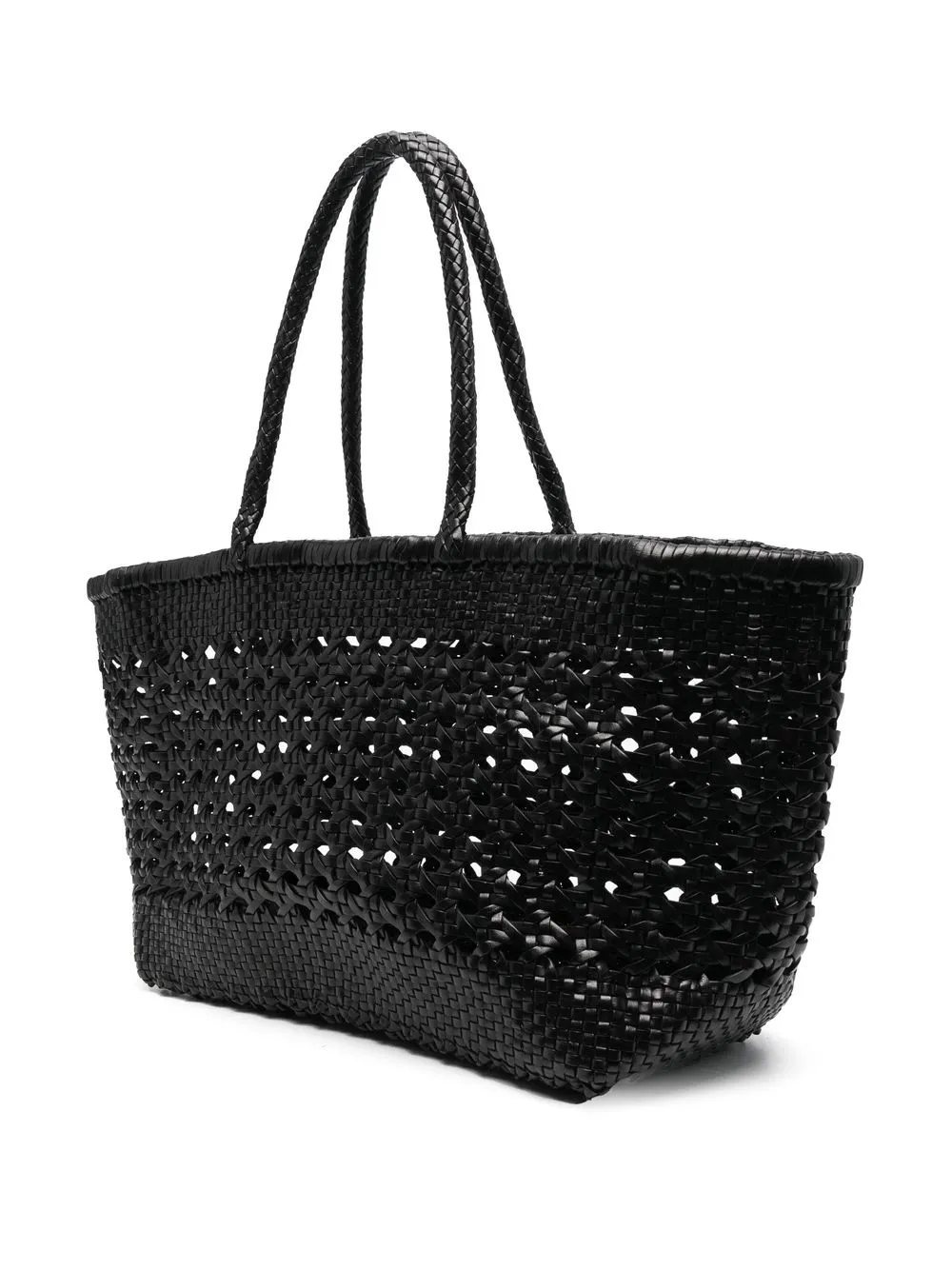 Dragon Diffusion Cannage Leather Tote Bag In Schwarz