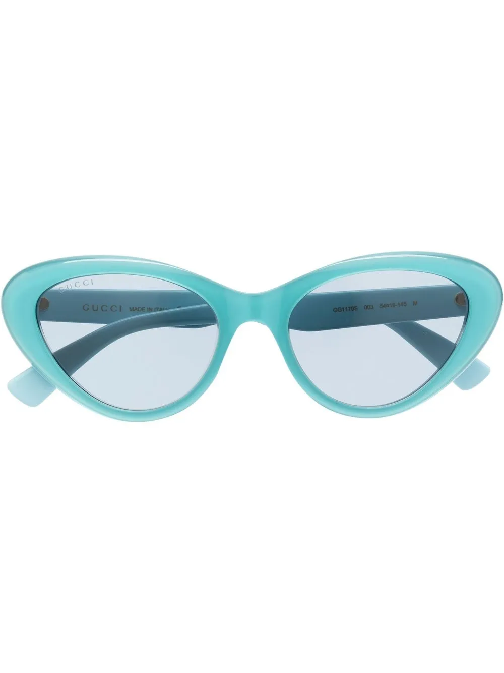 

Gucci Eyewear lentes de sol con logo en relieve - Azul