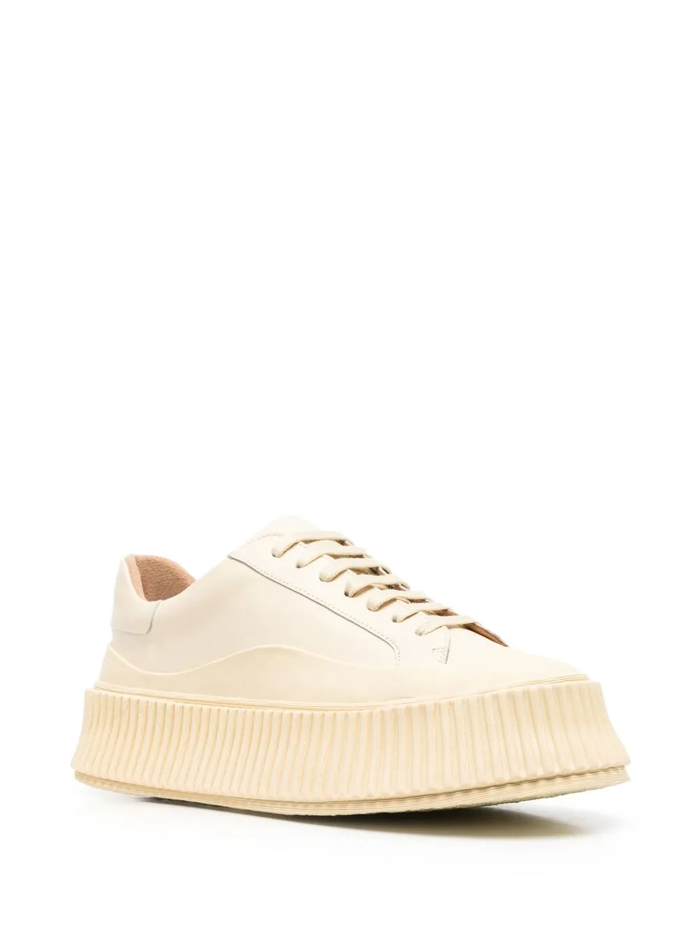 Image 2 of Jil Sander panelled low-top leather sneakers