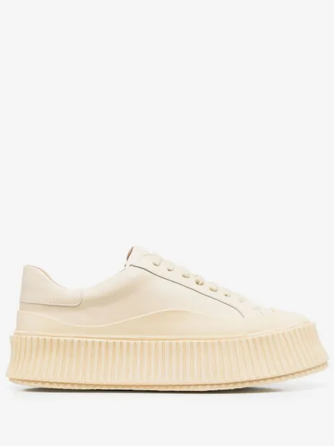 Jil Sander panelled low-top leather sneakers 