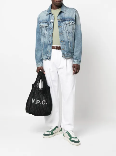 A.P.C. logo-print mesh tote bag PSAEUH61679LZZ - 1