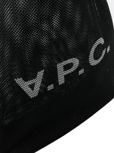 A.P.C. logo-print mesh tote bag PSAEUH61679LZZ - 3
