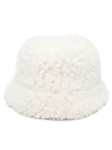 Prada logo-plaque wool-blend bucket hat