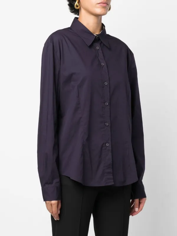 Burberry Pre owned 2010 Long Sleeved Button Up Shirt Purple