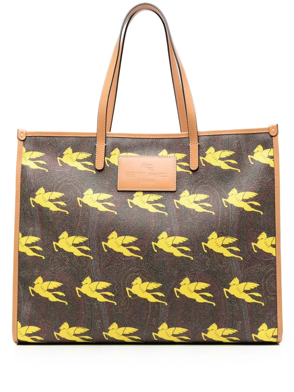 

ETRO tote con pegaso estampado - Marrón