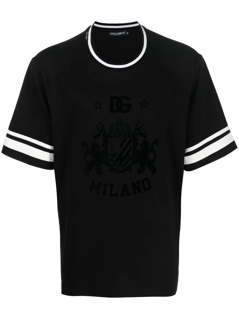 

Dolce & Gabbana playera con logo en relieve - Negro