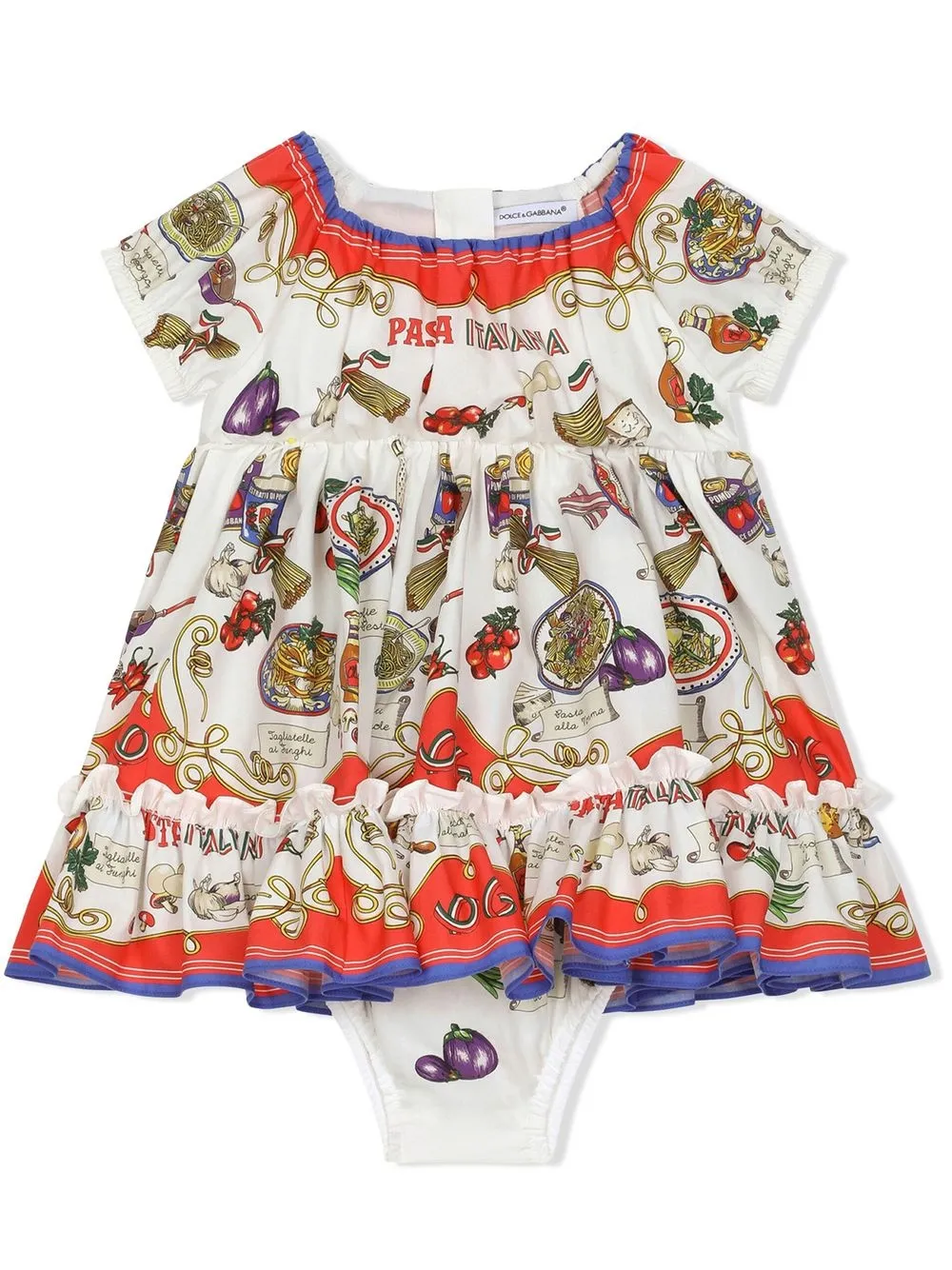 

Dolce & Gabbana Kids graphic-print casual dress - White